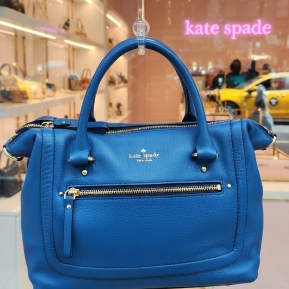 kate spade Handbags - Kate Spade Blue Leather Satchel Bag